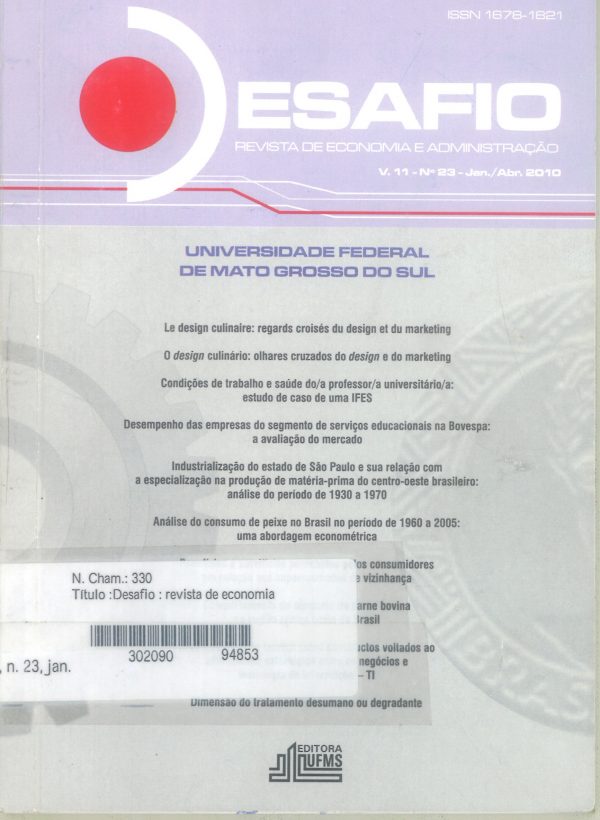 Revista Desafio de Economia e Administração   volume 11, número 23