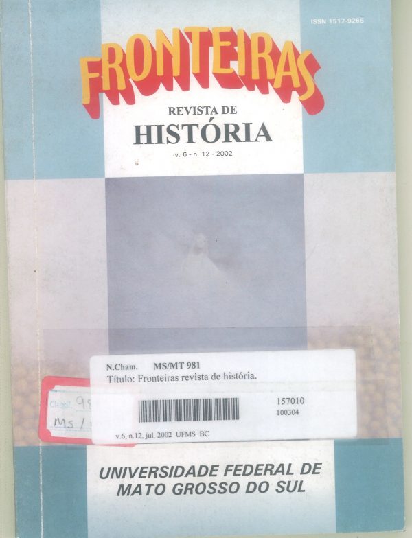 Revista Fronteiras de História UFMS  volume 6, número 12